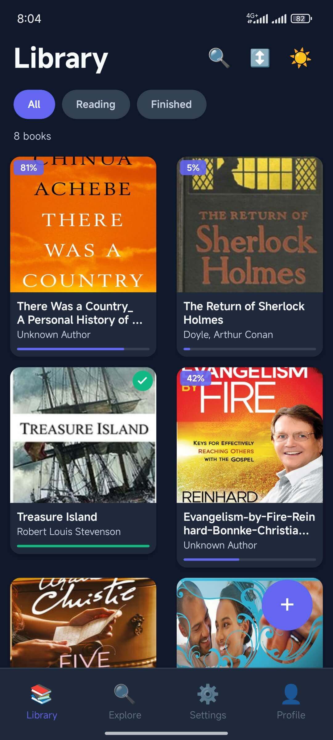 ReadingKulture App Screenshot - Library View